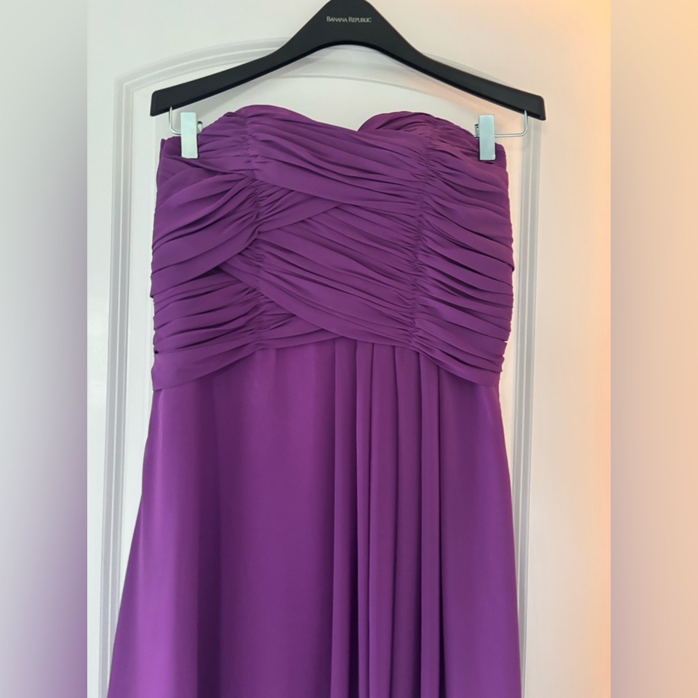 Elegant Purple Strapless Dress
